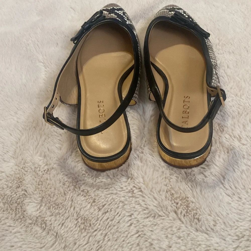 Talbots Black and Snake Print‎ Women's Shoes
